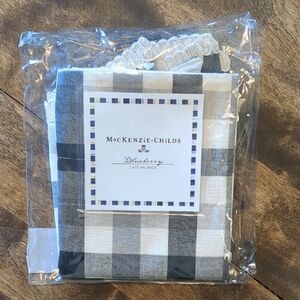 NEW MacKenzie-Childs Blueberry Checkered Scalloped Valance